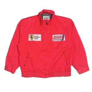 Vintage 90s Scuderia Ferrari BBS Motorsports Windbreaker Jacket Mens One  Size